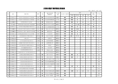 吕梁煤矿情况调研(1)