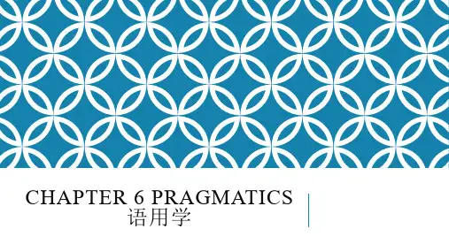 Chapter 6 Pragmatics