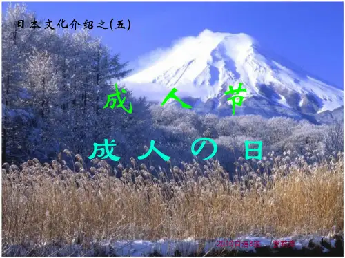 日本成人节PPT演示课件