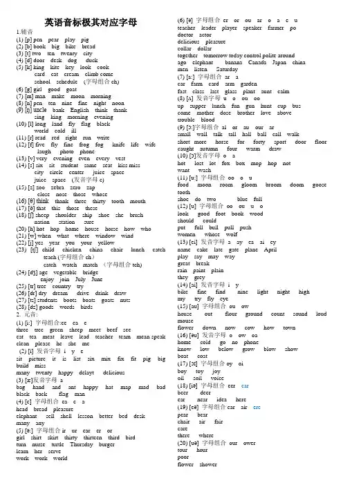 英语音标对应的26个字母(精华)