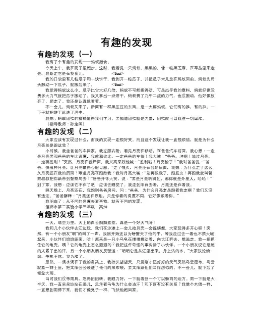 有趣的发现作文共九篇