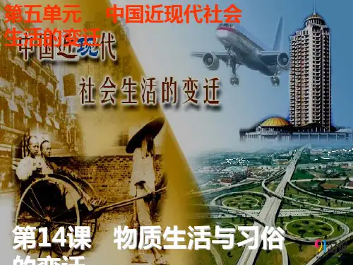 人教版高中历史必修二第14课 物质生活与习俗的变迁(课件) (共28张PPT)