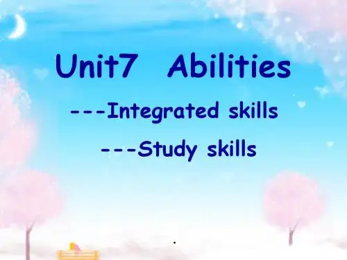 牛津译林版七下英语7BUnit7Integratedskills+reading课件