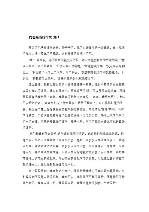 向着光而行作文