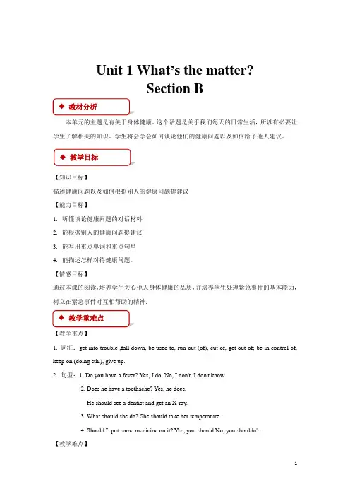 人教版英语八年级下册【教案】Unit 1 Section B (人教)