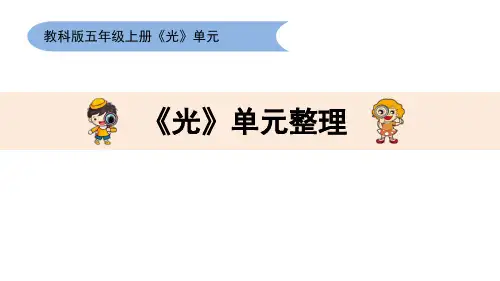 最新教科版小学科学五年级上册《光》单元整理精品课件