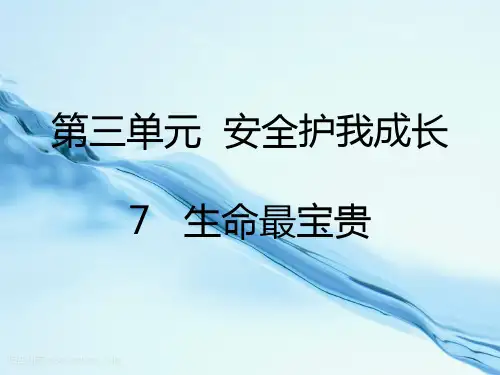 7   生命最宝贵  公开课一等奖课件