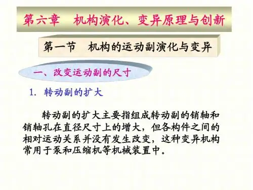 第六章  机构演化、变异原理与创新