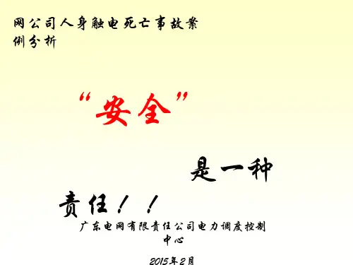 电网公司人身触电死亡事故案例分析