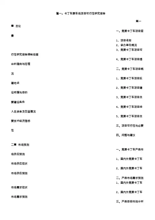 赛车场可行性分析报告