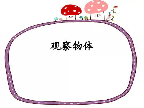 人教版观察物体PPT完美课件1