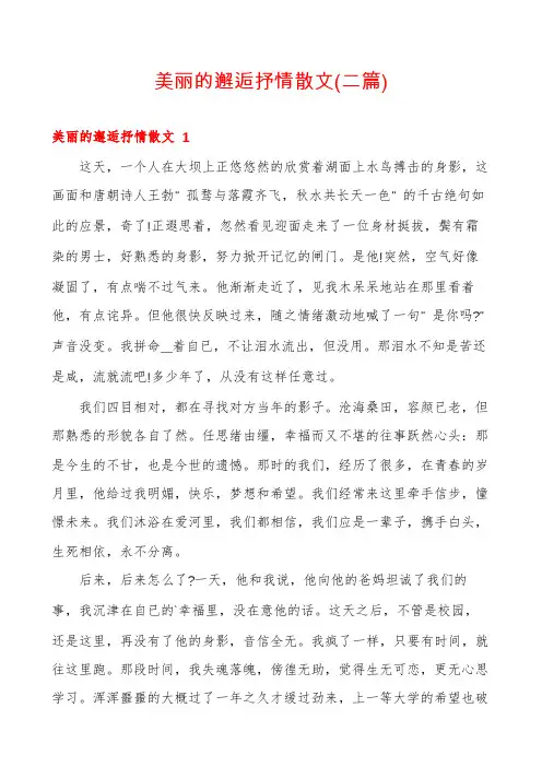 美丽的邂逅抒情散文(二篇)