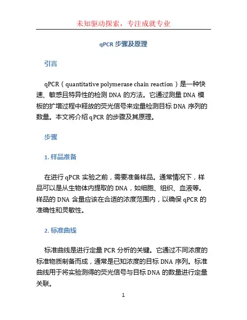 qpcr步骤及原理