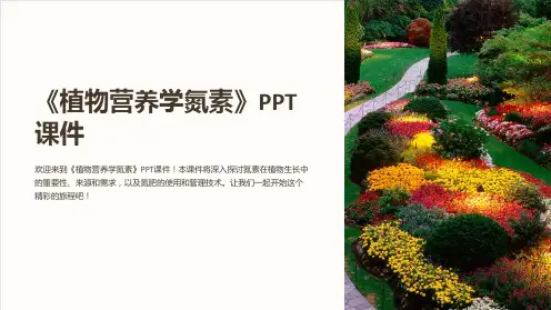 《植物营养学氮素》课件
