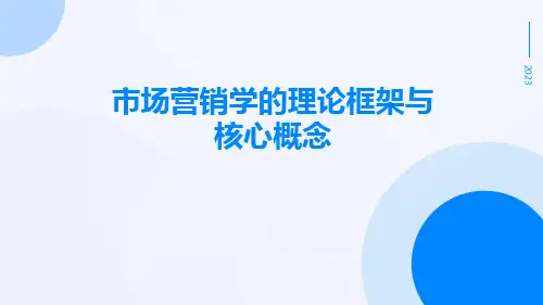 市场营销学的理论框架与核心概念