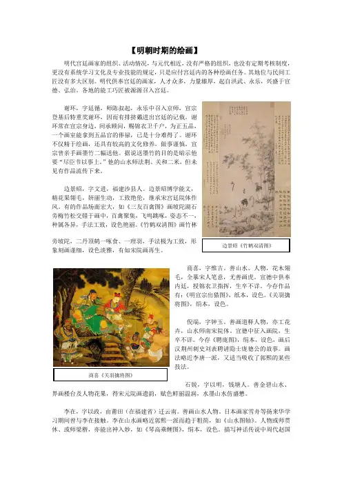 明朝时期绘画
