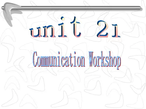北师大模块7 Unit 21 Communication Workshop 课件(共30张PPT)
