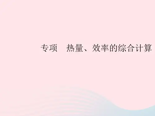 2023九年级物理全册第十四章内能的利用专项热量效率的综合计算作业课件新版新人教版
