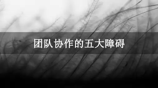 团队协作的五大障碍