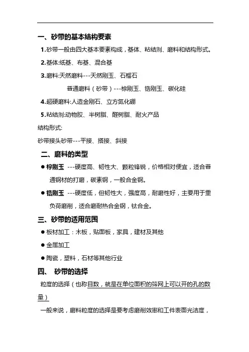 砂布的基础构造