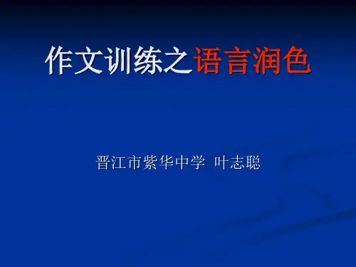 语言润色训练