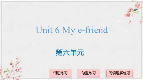 译林版五年级上册英语课件-Unit 6 My e-friend