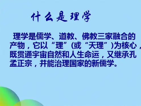 宋明理学人教课标(共25张PPT)