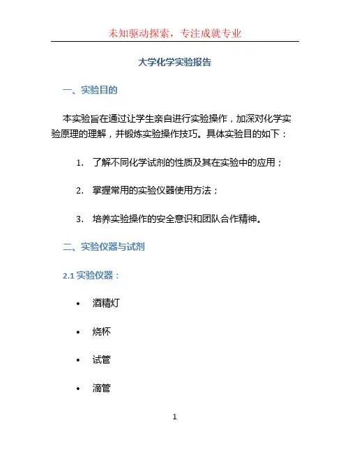 大学化学实验报告 (2)