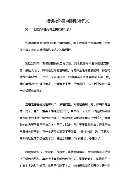 漫游沙澧河畔的作文