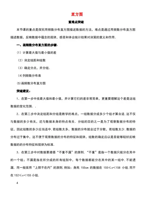 七年级数学下册10.2直方图重难点突破素材新人教版(new)