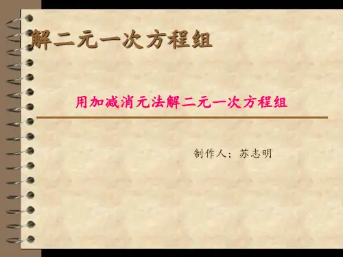 加减消元法解二元一次方程组
