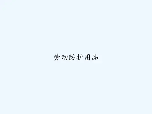 劳动防护用品-PPT