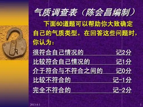 气质量表