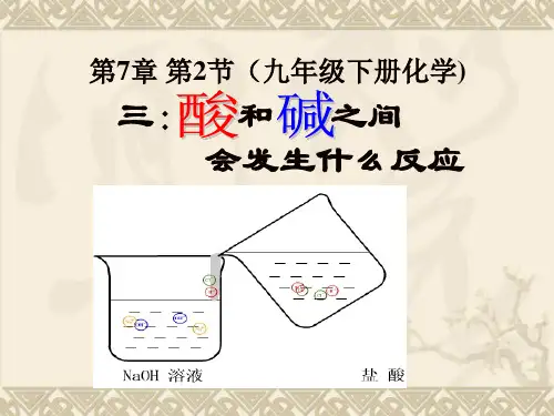沪教版九年级下册化学：中和反应