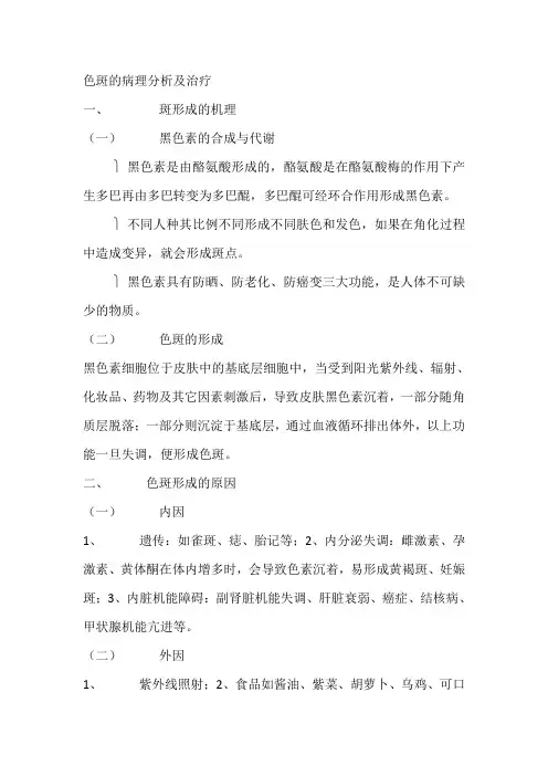 斑点类皮肤基本知识
