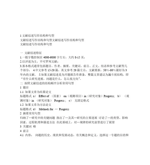 综述结构