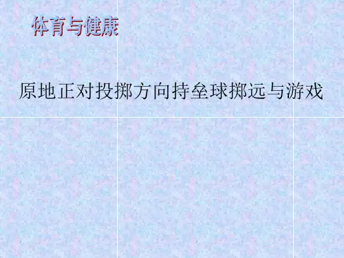 小学体育《原地侧向投掷垒球》课件