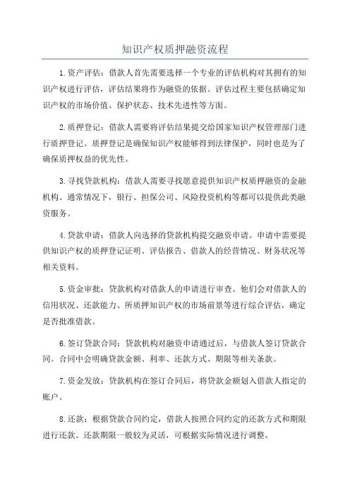 知识产权质押融资流程