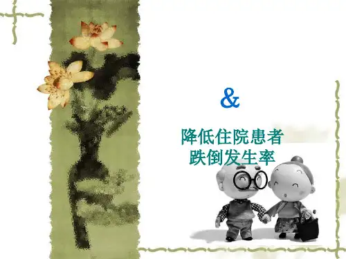 降低住院患者的跌倒发生率PPT课件