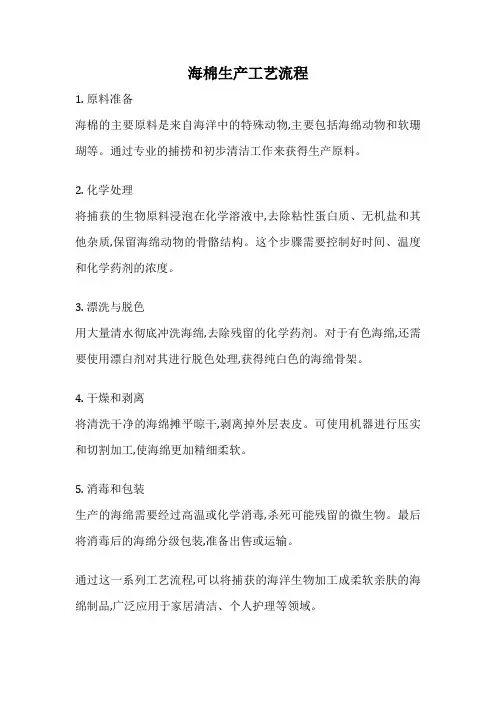 海棉生产工艺流程