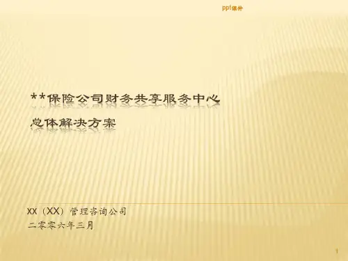 财务共享服务中心总体解决方案  ppt课件
