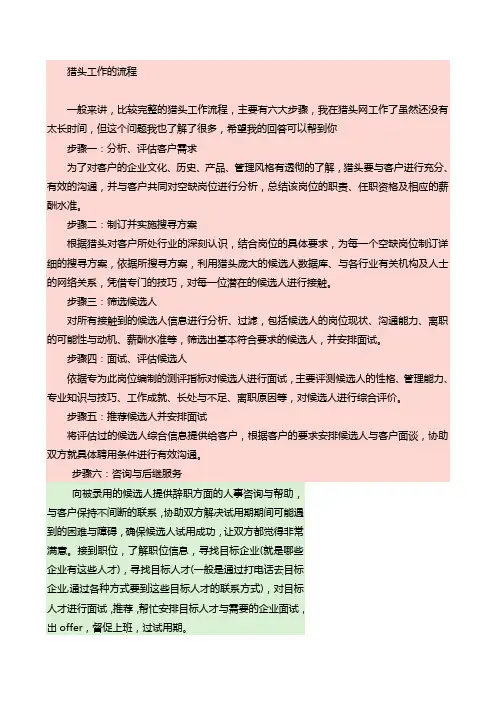 猎头工作的流程