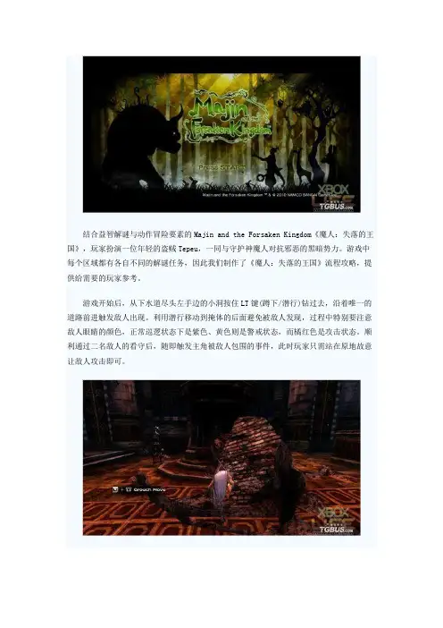 《魔人：失落的王国》详细流程攻略第一篇