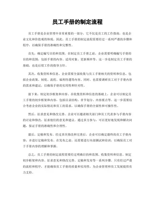 员工手册的制定流程