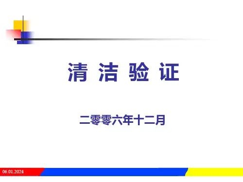 GMP培训资料--清洁验证-PPT课件