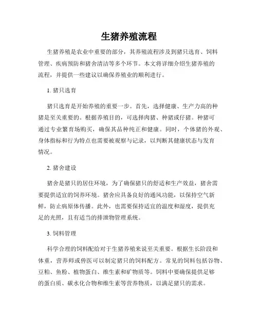 生猪养殖流程