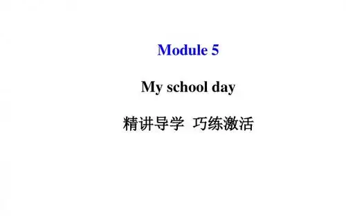 外研(新标准)版七年级上Module5 My school day 模块导学课件(98页)