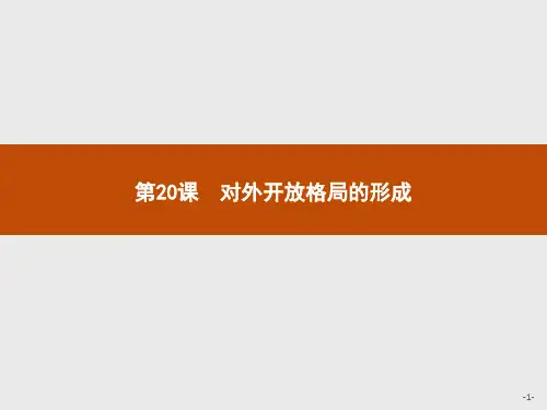 岳麓版高中历史必修二课件：第20课 对外开放格局的形成 (共23张PPT)
