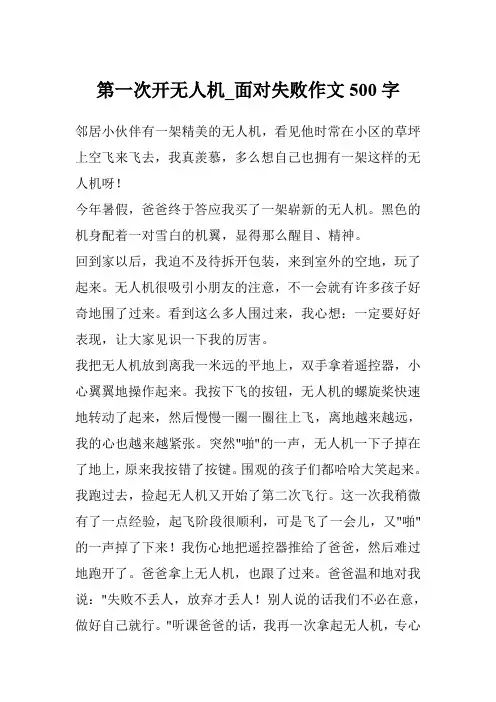 第一次开无人机_面对失败作文500字