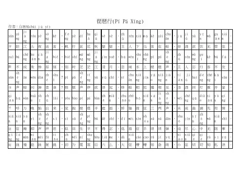 琵琶行及长恨歌